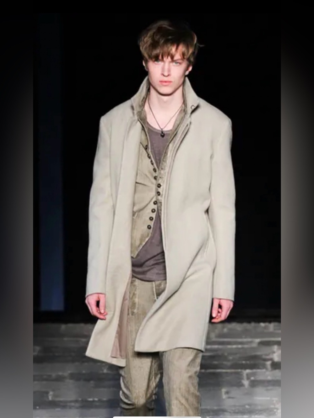 $1998 John Varvatos Collection Lexington Runway Coat Size EU 54 USA 44